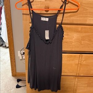 Maurice's Black Ruffled Camisole